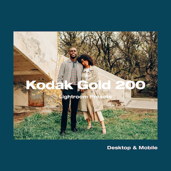 32 Kodak Gold 200 Film Lightroom Presets Aesthetic Pack for Desktop & Mobile for Influencers, Bloggers or Photographers