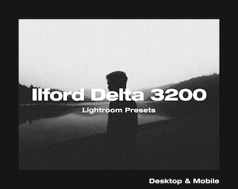 Ilford Delta 3200 Lightroom Presets Aesthetic Pack for Desktop & Mobile for Influencers, Bloggers or Photographers