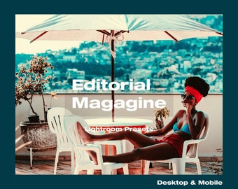 Editorial Lightroom Presets, Fashion Photography, Desktop & Mobile (40 .DNG)