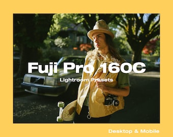 Fujifilm Pro 160C Film Look Lightroom Presets Aesthetic Pack for Desktop & Mobile for Influencers, Bloggers or Photographers