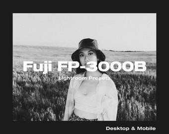 28 Fujifilm FP-3000B Film Look Lightroom Presets Aesthetic Pack for Desktop & Mobile for Influencers, Bloggers or Photographers