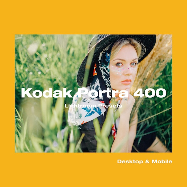 Kodak Portra 400 Lightroom Presets Film Look Aesthetic Pack for Desktop & Mobile for Influencers, Bloggers or Photographers