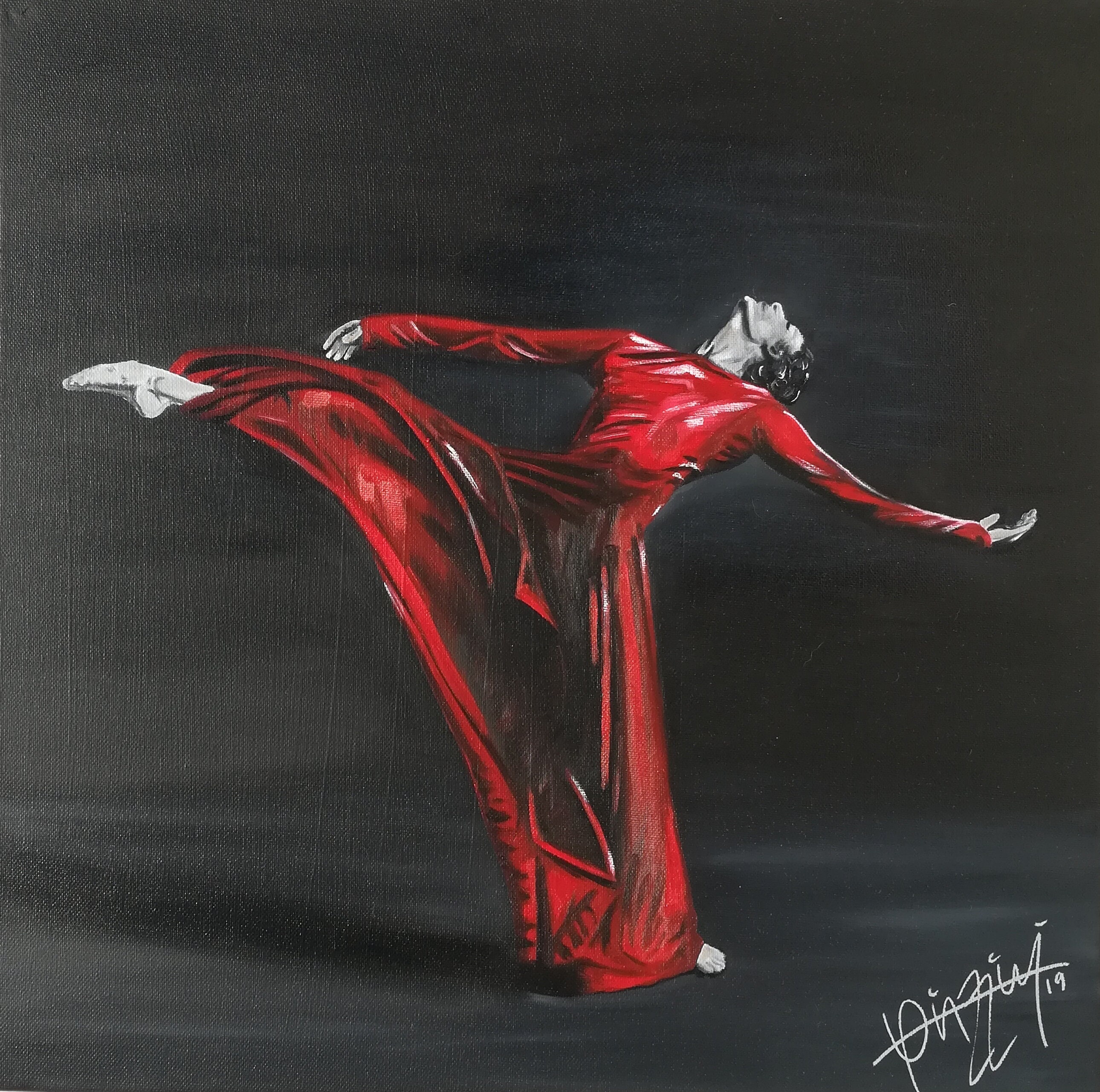 Red Spirit, Huile sur Toile.