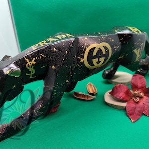 &quot;Lux&#39;or&quot; Resin Panther Statuette
