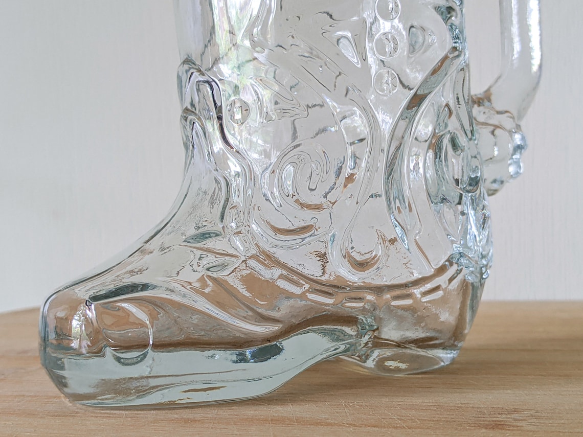 Vintage Cowboy Boot Drinking Glass Libbey of Canada Vintage Etsy