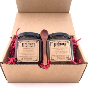 Homemade Jam and Preserves Gift Box, Two Large Jars