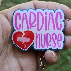 Changeable Cardiology Nurse Badge Reel