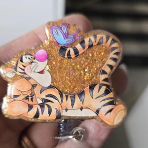 Changeable Tiger with Butterfly Badge Reel - Great for Children's Protection