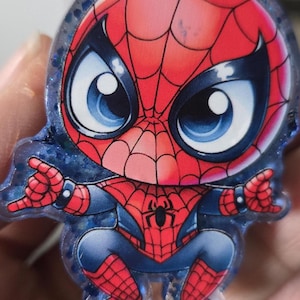 Badge Reel - Baby Spidey Changeable Design for Identification Badge, Easy to Clean and User-Friendly