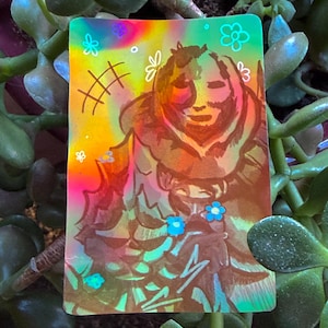 Do you like flowers? holographic sticker~!!