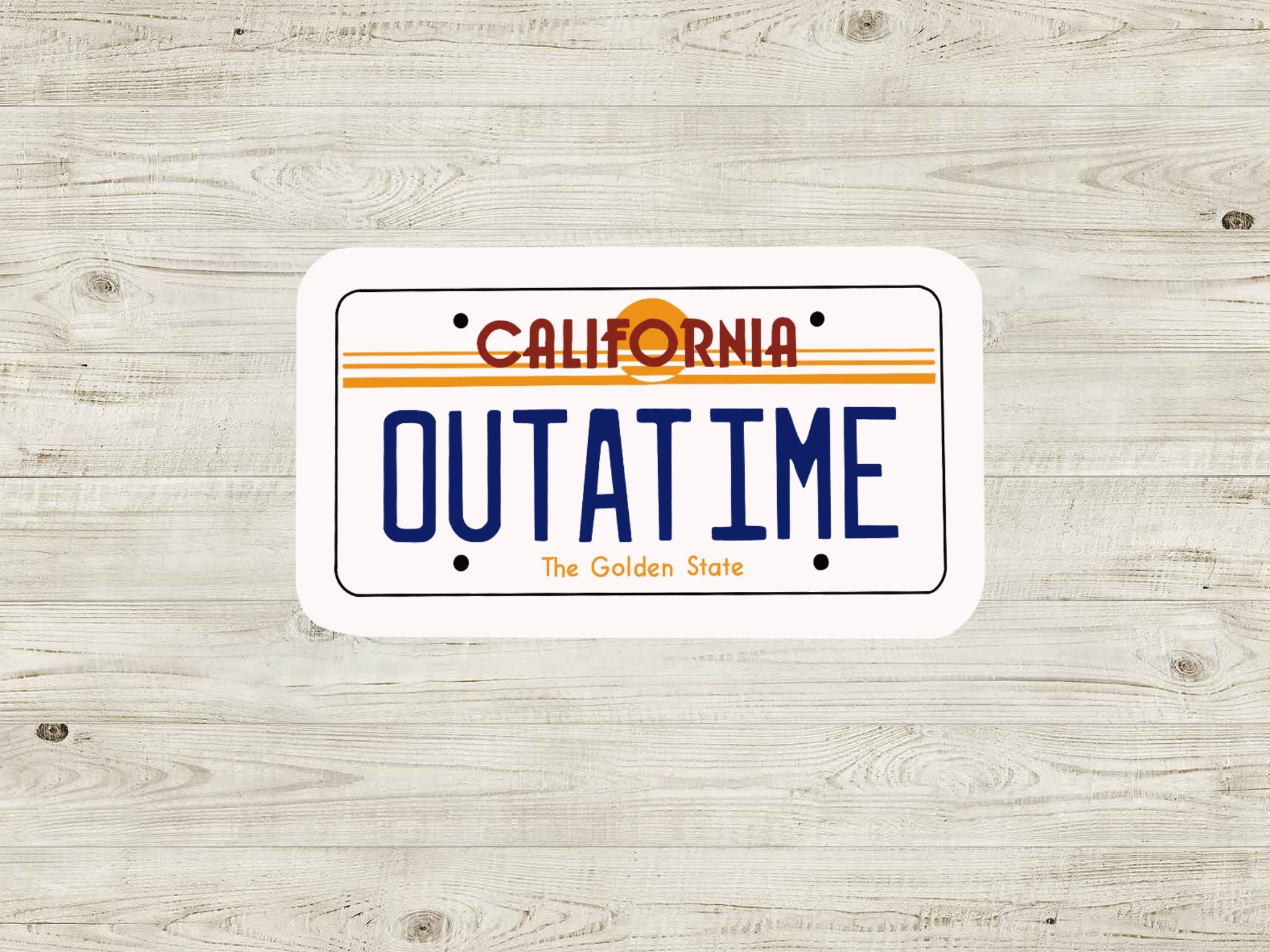 Back to the Future out A Time Vinyl Sticker Etsy