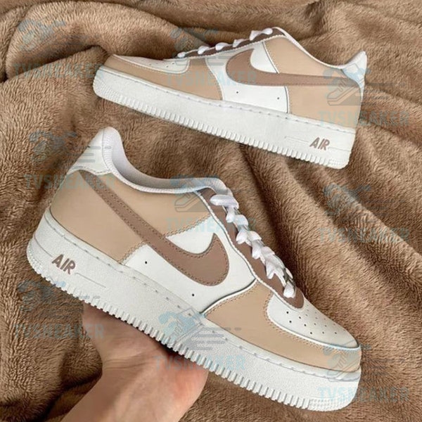 Custom Shoes Air Force 1 Brown, Custom Shoes, Custom Sneaker Men