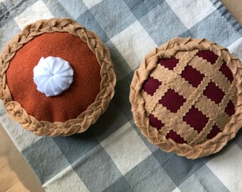 Felt Pies | Felt Cherry Pie | Felt Pumpkin Pie | Play Food | Pretend Play Toys