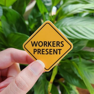 Workers Present | Women Working | Female Construction | Sticker