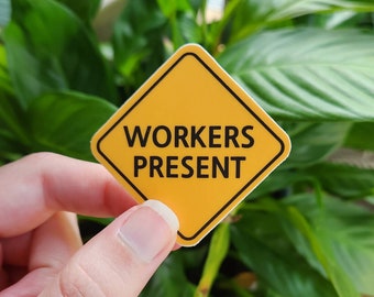 Workers Present | Women Working | Female Construction | Sticker