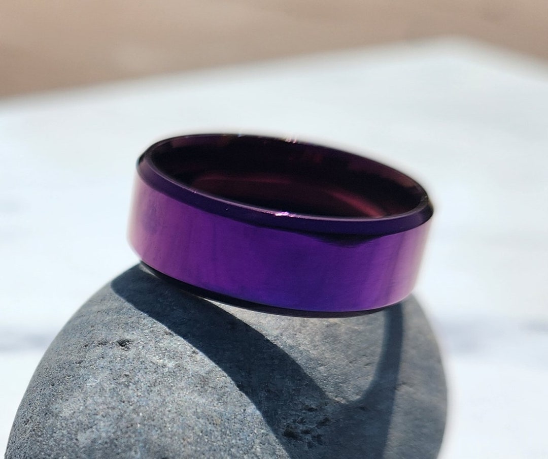 PURPLE WEDDING BAND Etsy