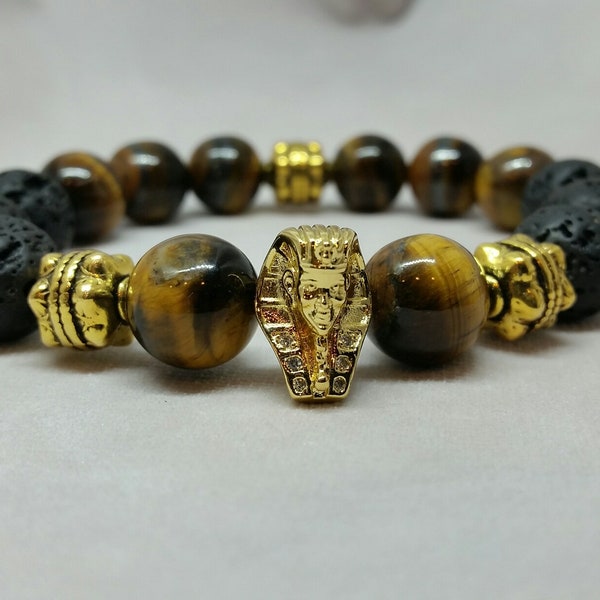 Sphinx II 12MM Tiger Eye Bracelet