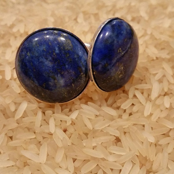 Large Lapis Lazuli Gemstone Cufflinks