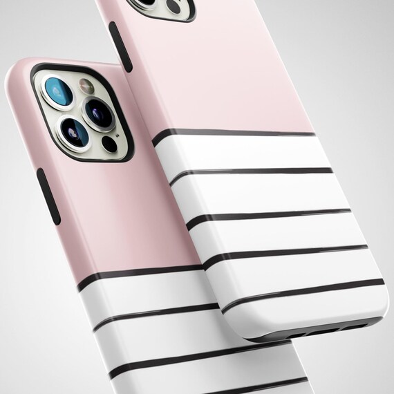 Pink Striped iPhone Case: Protective Slim Design