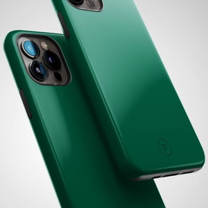 Emerald Green iPhone 16 Case, iPhone 15 Case, iPhone 14 Pro Case, iPhone 13 Case, iPhone 12 Plus Case, Matte iPhone 11 Case, Protective Case