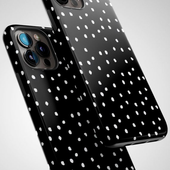Polka Dot iPhone Case: Black & White Protective Cover