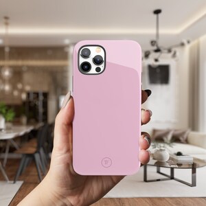 Light Pink Protective iPhone Case: Shock Absorbent Rubber image 4