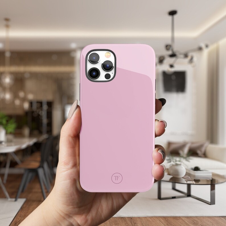 Light Pink Protective iPhone Case: Shock Absorbent Rubber image 4