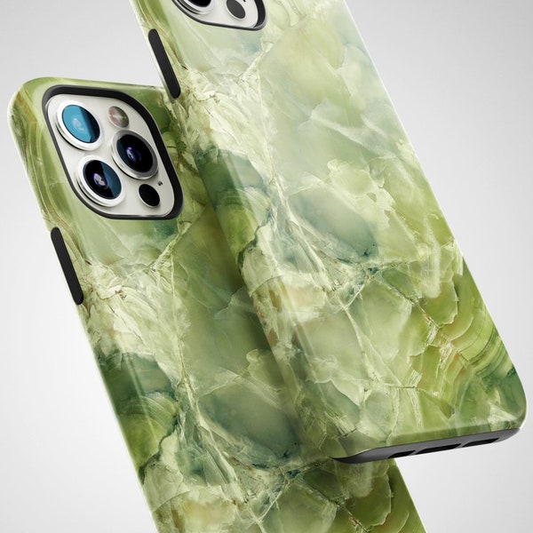 Groen marmer iPhone Case, iPhone 13 Pro Case, iPhone 12 Case, iPhone 11 Pro Max Case, Marmeren Patroon, iPhone 14 Case, Groene iPhone 15 Case