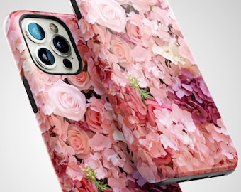 Pink Flower iPhone 15 Case, iPhone 13 Pro Case, iPhone 12 Case, iPhone 11 Pro Max Case, Floral iPhone Case, iPhone XR Case, Gift For Her