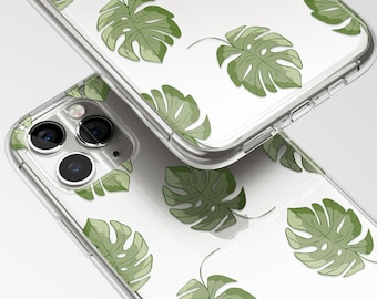 Monstera iPhone Case, iPhone 13 Case, iPhone 12 Case, iPhone 14 Case, Clear iPhone Case, iPhone 11 Case, iPhone XR Case, Plant iPhone Case