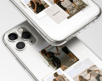 Custom Photo Collage iPhone Case, Clear Personalized Phone Cover