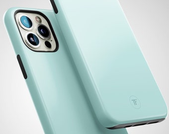 Light Teal iPhone Case: Protective Slim Phone Cover