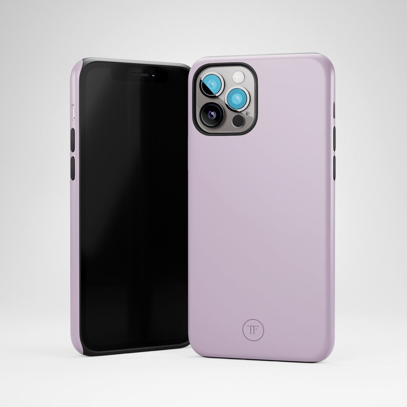 Purple iPhone Case: Protective Shock-Absorbing Rubber Lining Bild 3