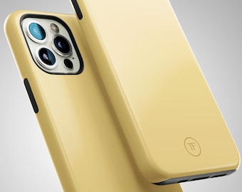Pastel Yellow iPhone Case: Shock Absorbent, Full Screen Protection