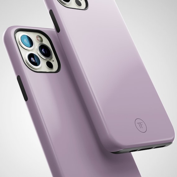 Purple iPhone Case: Protective Shock-Absorbing Rubber Lining