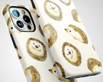 Hedgehog iPhone Case: Watercolor Animal Print, Protective Design