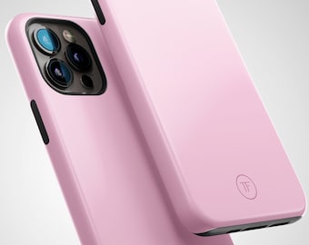 Light Pink Protective iPhone Case: Shock Absorbent Rubber
