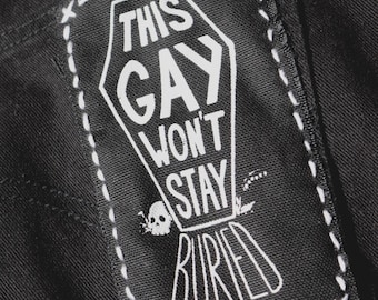 Buried Gays LGBTQ Canvas Patch