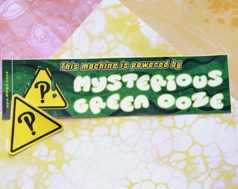 Funny Mad Science Bumper Sticker - Powered by Green Ooze