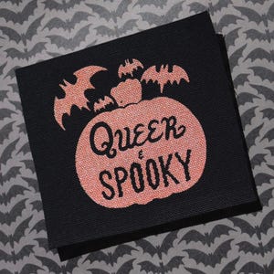 Queer and Spooky Canvas Patch |  Halloween DIY Sew-on Patch