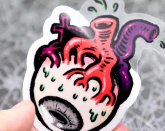 Gross Eyeball Sticker | Horror Comic Style