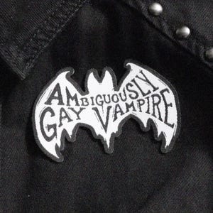 Ambiguously Gay Vampire Iron-on Patch - Glow in the Dark