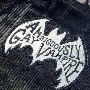 Ambiguously Gay Vampire Iron-on Patch - Glow in the Dark