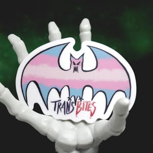TRANS BITES | Goth Transgender Pride Sticker