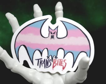 TRANS BITES | Goth Transgender Pride Sticker