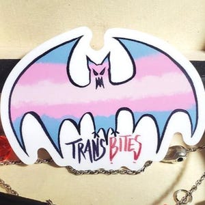 TRANS BITES | Goth Transgender Pride Sticker