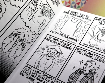 BINDING: A Short Nonfiction Comic || Transmasc Zine