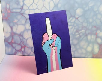 Trans Pride Art Print - Transgender Liberation Painting