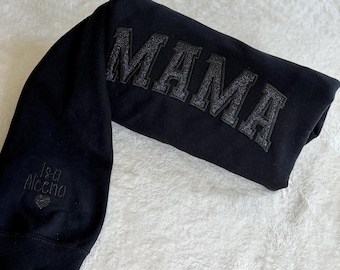 Glitter MAMA applique crewneck