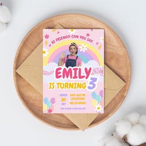 Editable Ms Rachel Birthday Invitation Ms Rachel Party Invites Ms Rachel Printable Birthday Invitation Personalized Birthday Invite Canva